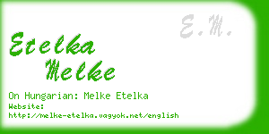 etelka melke business card